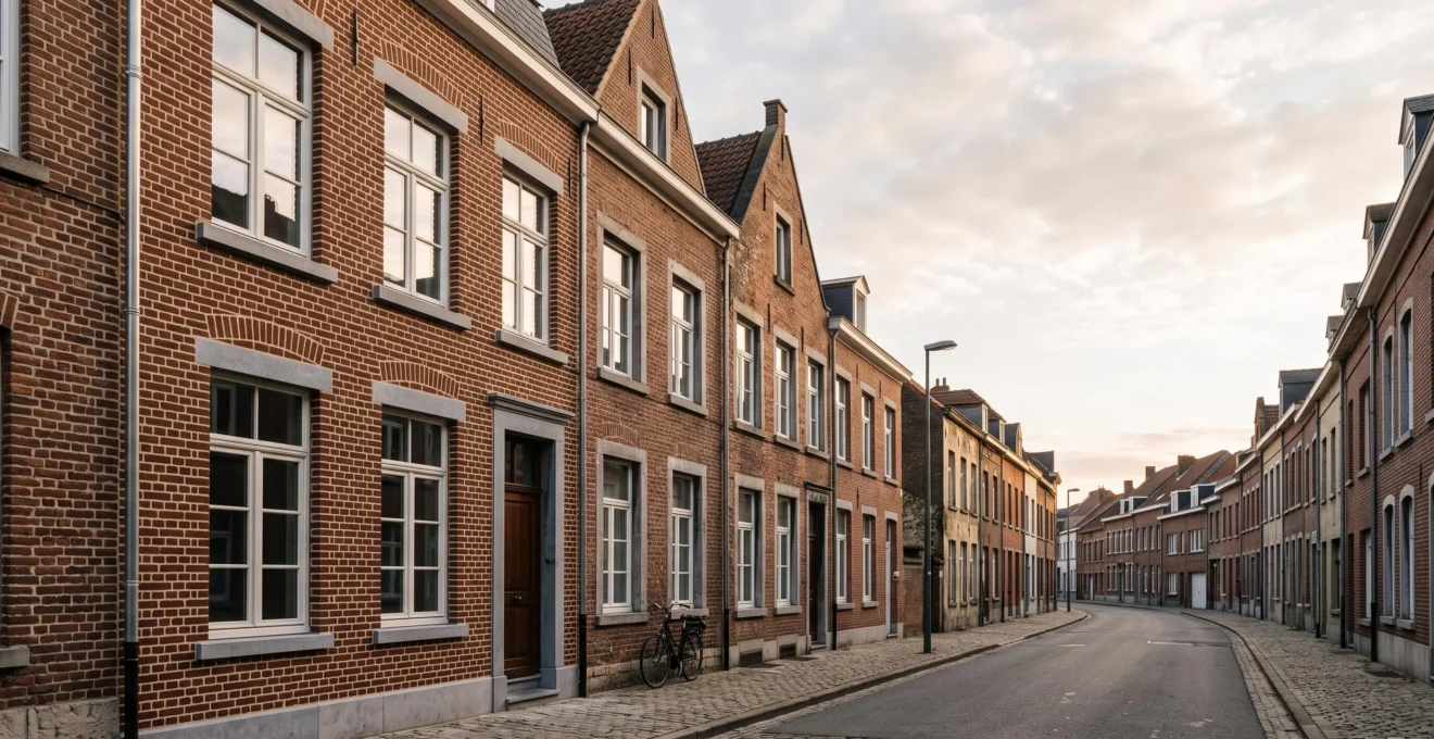 Facade renovee en briques de parement traditionnelles sur une maison belge, illustrant la valorisation immobiliere